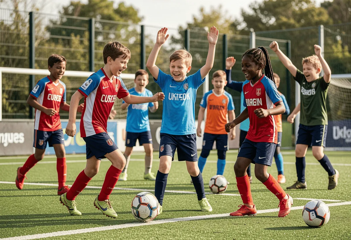Entrenamiento infantil de futbol
